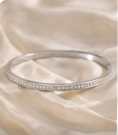 A. Bracciale argento diamantini rigido 004