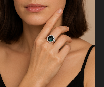Anello Verde Smeraldo