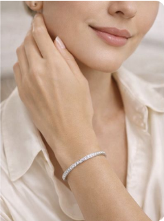A. Bracciale argento diamantini rigido 004