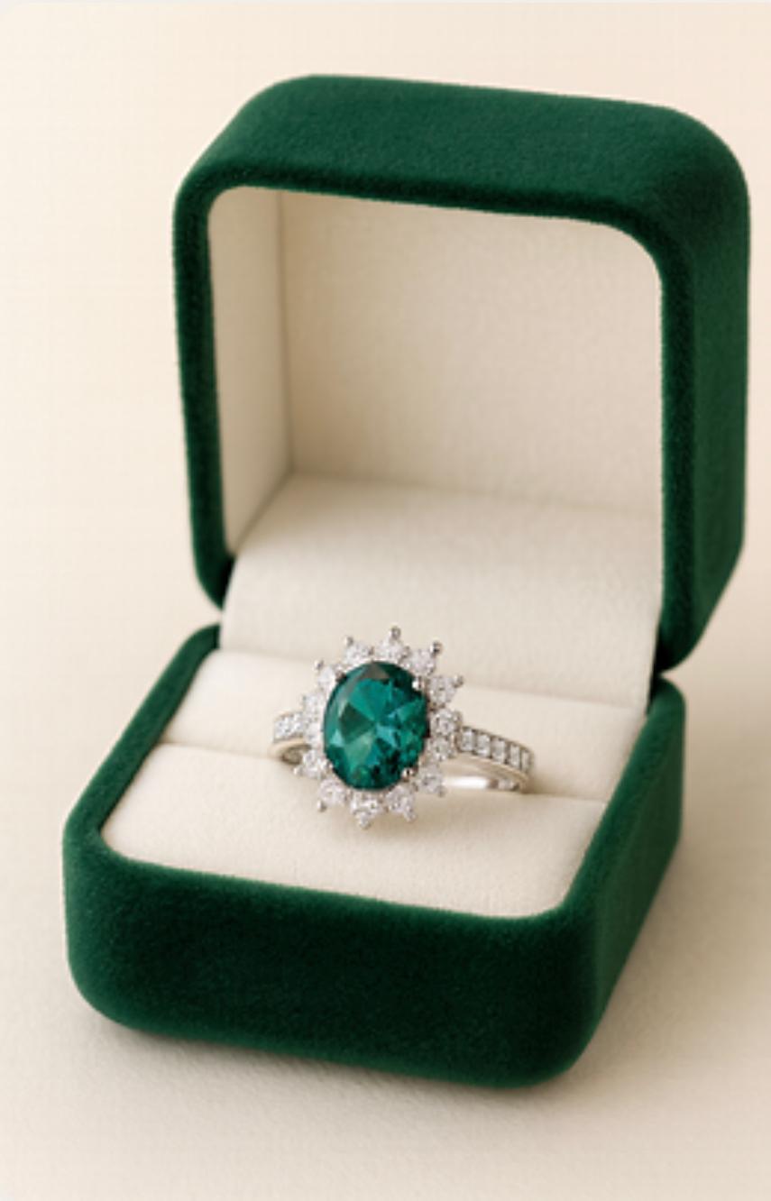 Anello Verde Smeraldo