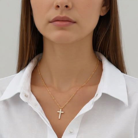 1. A . COLLANA CON CROCE ORO  014
